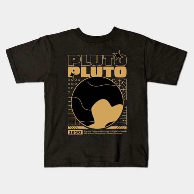 Dwarf Planet Pluto Kids T-Shirt by faagrafica